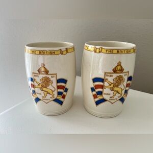 Spode | Set Of 2 | British WAR RELIEF SOCIETY RAF Copeland WWII ERA Tumblers